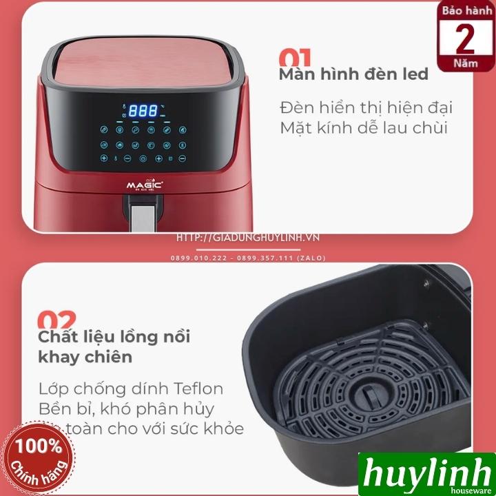 Nồi chiên không dầu điện tử Magic ECO AC-123 - 7 lít - 1800W - 12 Menu 4