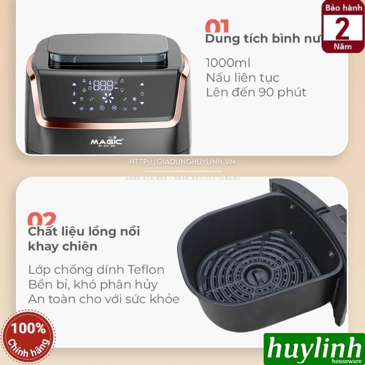 Nồi chiên không dầu - hấp hơi nước Magic ECO S07 Pro - Dung tích 7 lít 8