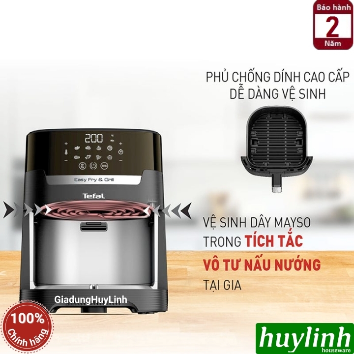 Nồi chiên không dầu điện tử Tefal EY505815 - 4.2 lít - 1550W - 8 chức năng 3