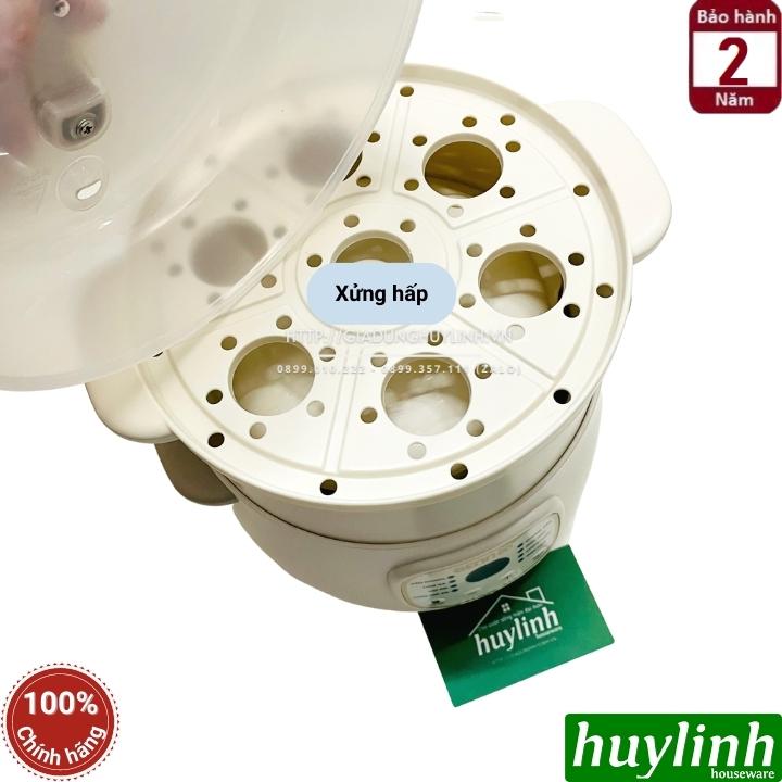 Nồi nấu cháo, chưng yến, hầm cách thuỷ Bennix BN-10SLC - 1 lít - kèm xửng hấp 6