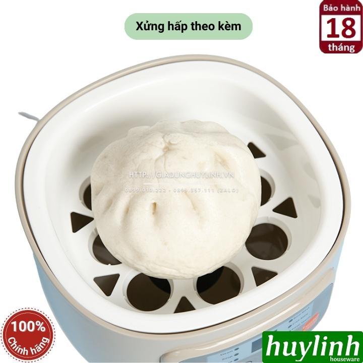 Nồi nấu chậm - chưng yến - nấu cách thuỷ Bear DDZ-A08D1 [A08G2] - 0.8 lít - Kèm xửng hấp 4