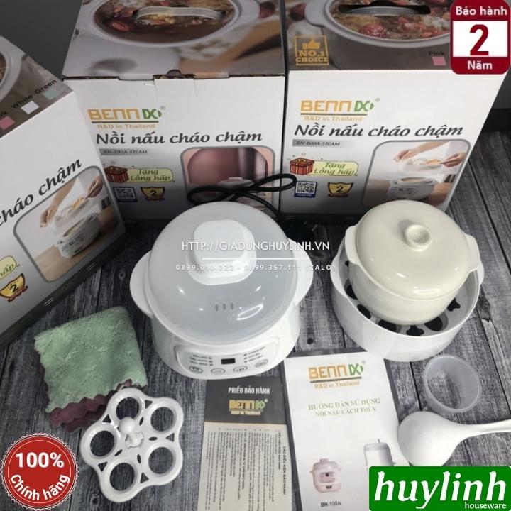 Nồi chưng yến, nấu cháo chậm Bennix BN-100A Steam - 1 lít - Có xửng hấp 4