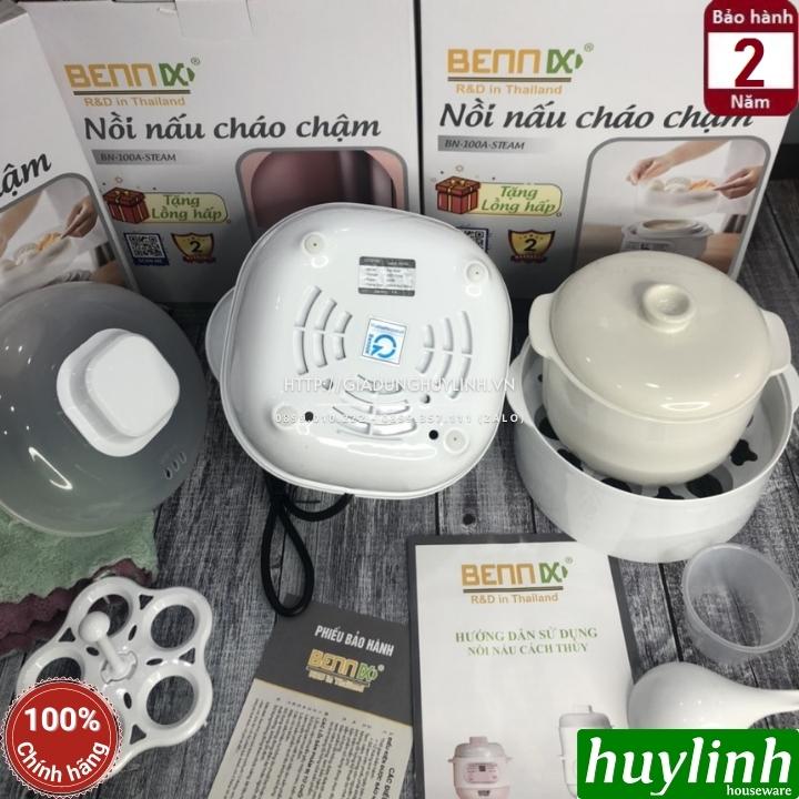Nồi chưng yến, nấu cháo chậm Bennix BN-100A Steam - 1 lít - Có xửng hấp 6