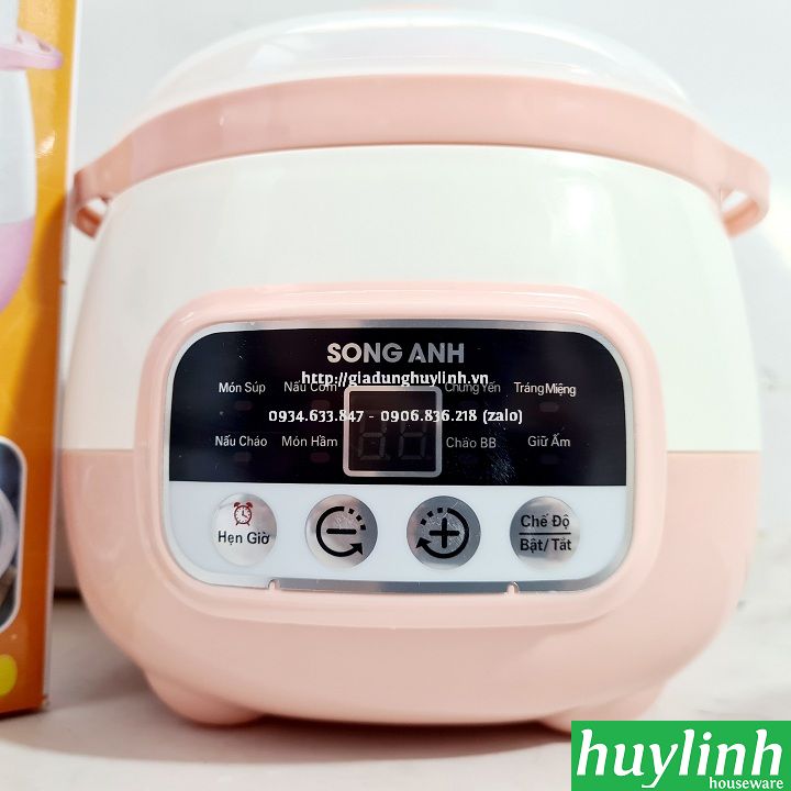 Nồi Nấu Cháo Cách Thủy Và Hấp Song Anh SA600 - 0.8 Lít 4