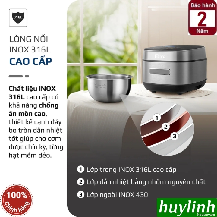 Nồi cơm điện cao tần Olivo RC-900IH 2