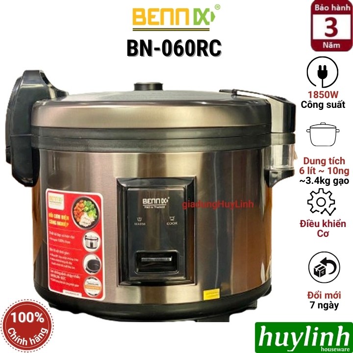Nồi cơm điện công nghiệp Bennix BN-060RC - 6 lít