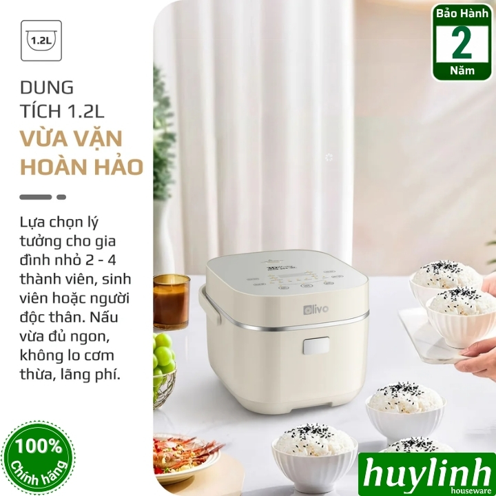 Nồi cơm điện cao tần Olivo RC-600IH - lòng nồi inox 304 - 1.2 lít 5