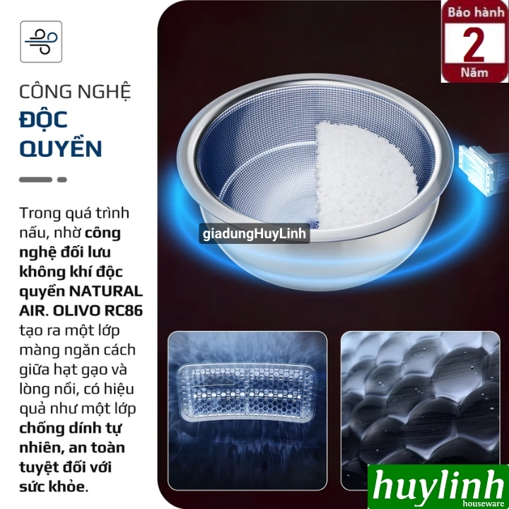 Nồi cơm điện tử Olivo RC86 5
