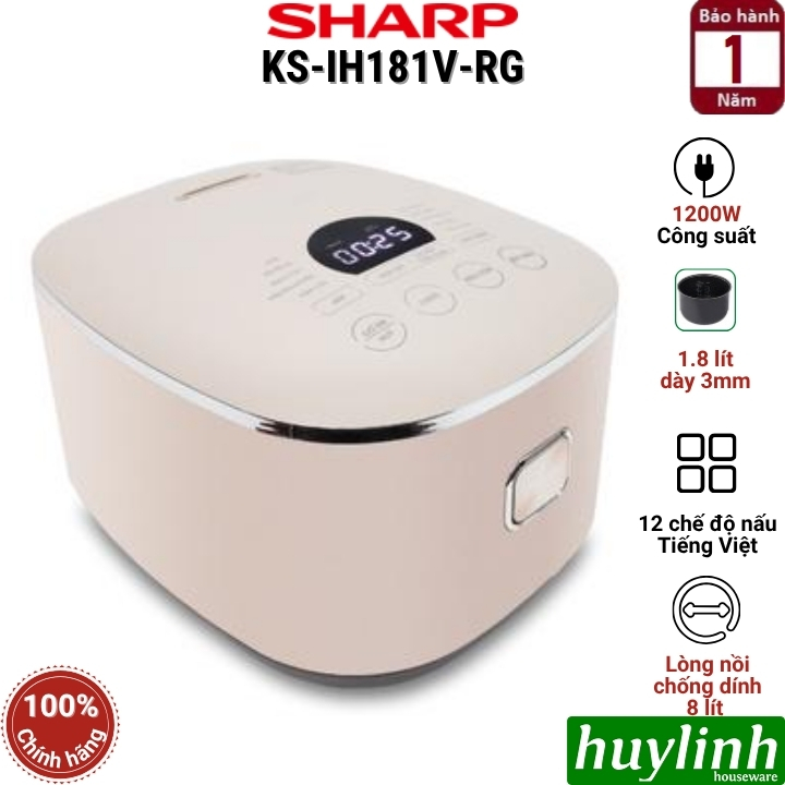 Nồi cơm điện tử cao tần IH Sharp KS-IH151V (1.5 lít) - IH181V-RG (1.8 lít) - 12 chức năng 2