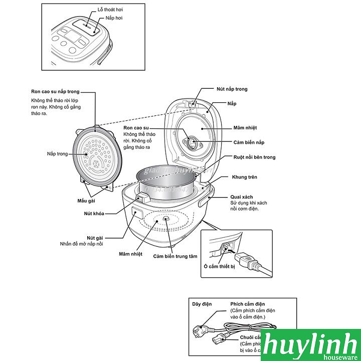 Nồi cơm điện tử Tiger JBX-A18W - 1.8 lít 2