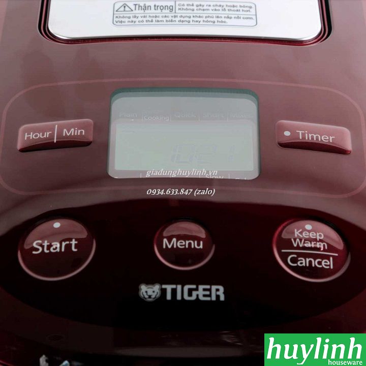 Nồi cơm điện tử Tiger JBX-A18W - 1.8 lít 5