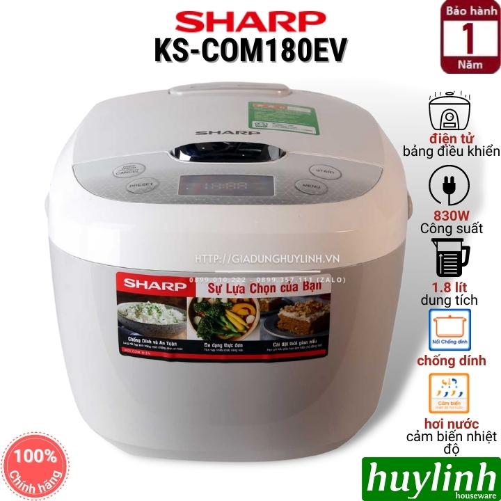 Nồi cơm điện tử Sharp KS-COM180EV - 1.8 lít