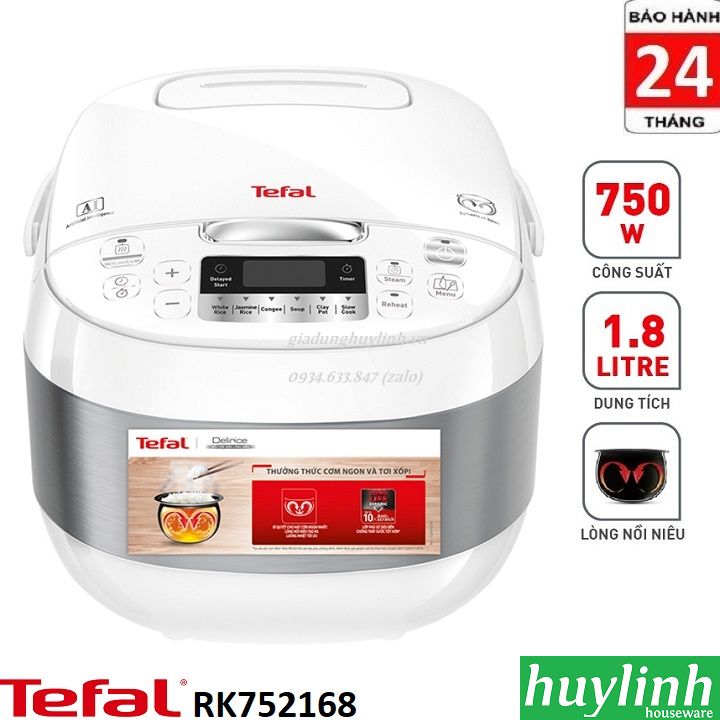 Nồi cơm điện tử Tefal RK752168 - 1.8 lít - 750w