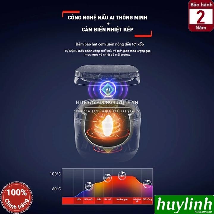 Nồi cơm điện tử Delirice Plus Tefal RK776B68 - 1.8 lít - Lòng nồi niêu dày 4mm 6