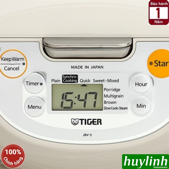 Nồi cơm điện tử Tiger JBV-S18W - 1.8 lít - JBV-S10W - 1 lít - Made in Nhật Bản 5