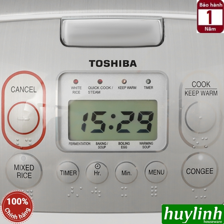 Nồi cơm điện tử Toshiba RC-10NMF - 1 lít - 2 - 4 người 6