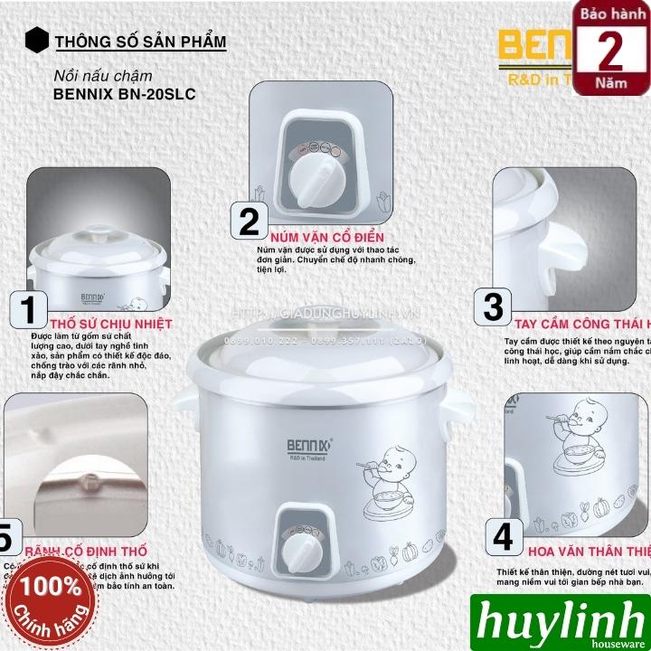 Nồi nấu cháo chậm Bennix BN-20SLC  2