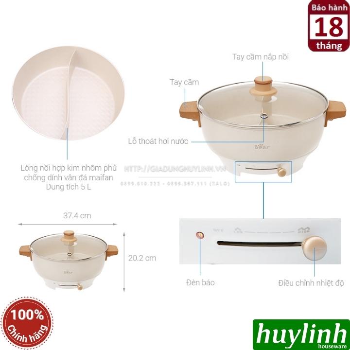 Nồi lẩu điện đôi uyên ương Bear DHG-C50K1 - 5 lít 2