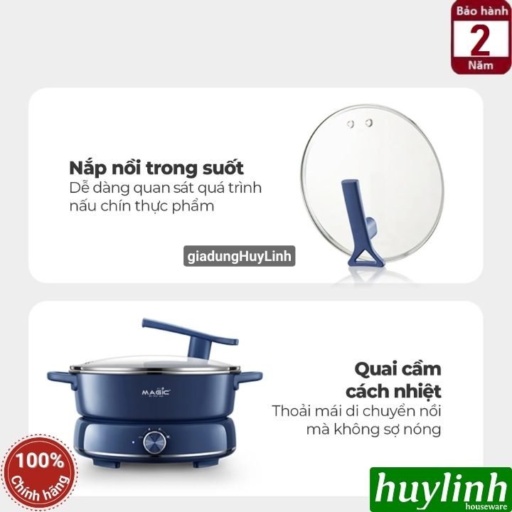 Nồi lẩu hấp điện thuỷ nhiệt Magic ECO AC-282 - 6 lít - 1800W 6