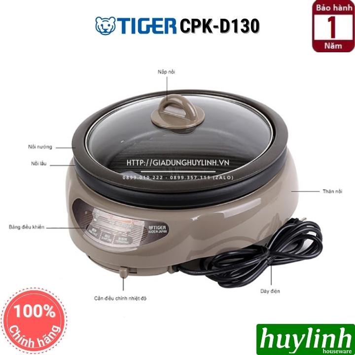 Nồi lẩu nướng đa năng Tiger CPK-D130 - 3.4 lít - 2 trong 1 