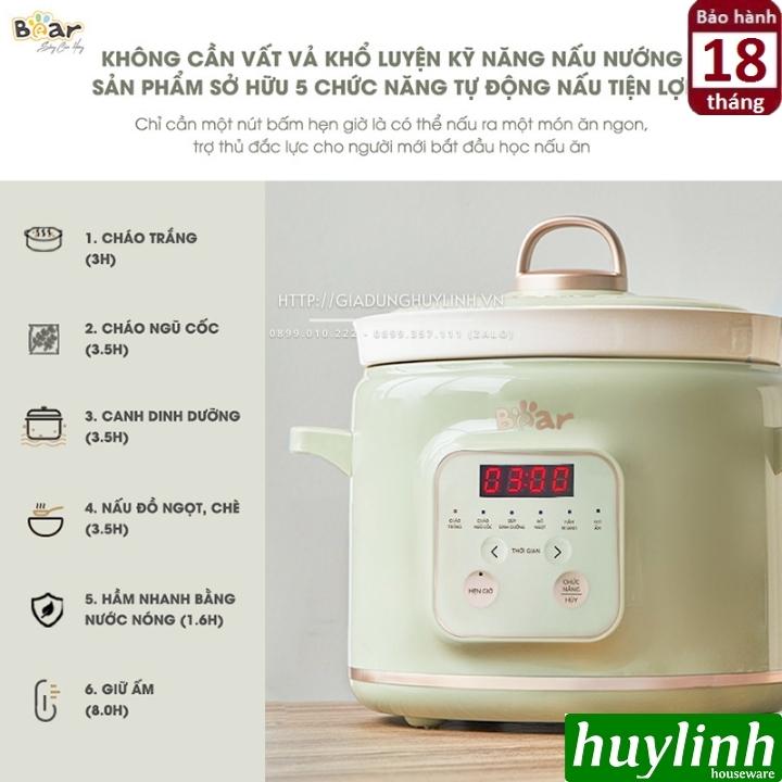 Nồi nấu chậm Bear SB-NNC20 - 2 lít - Bản quốc tế 6