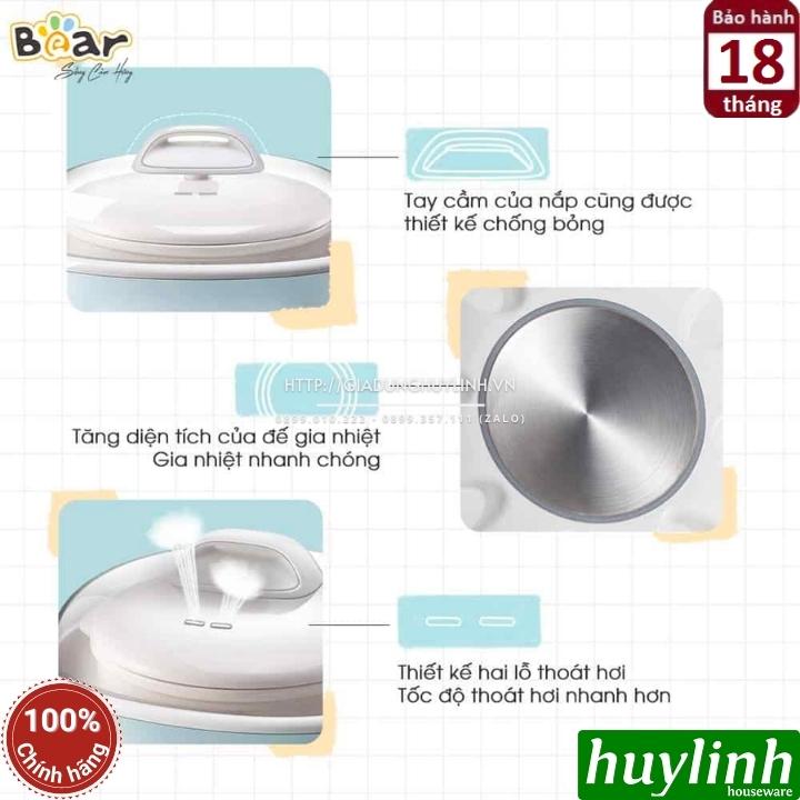 Nồi nấu chậm, chưng yến, nấu cách thuỷ Bear SUBE003 - 2.5 lít - Kèm xửng hấp + 4 thố nhỏ 5