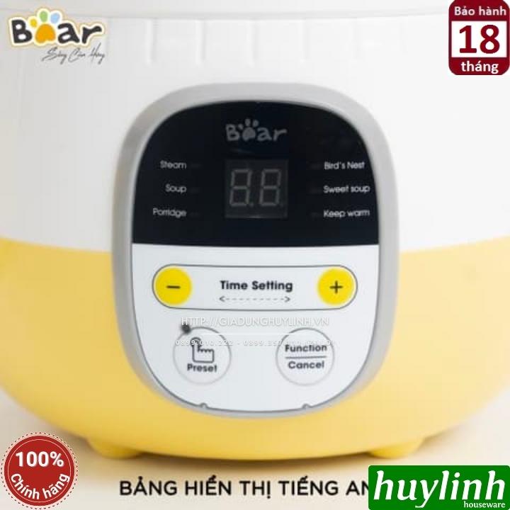 Nồi nấu chậm, chưng yến, nấu cách thuỷ Bear SUBE001 - Kèm xửng hấp 8