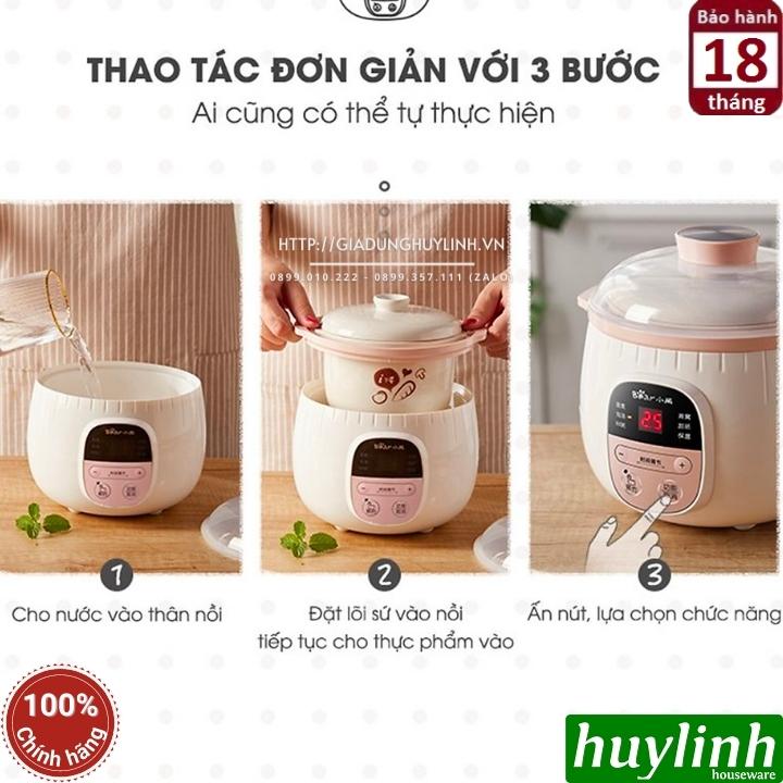 Nồi nấu chậm, chưng yến, nấu cách thuỷ Bear SUBE001 - Kèm xửng hấp 4