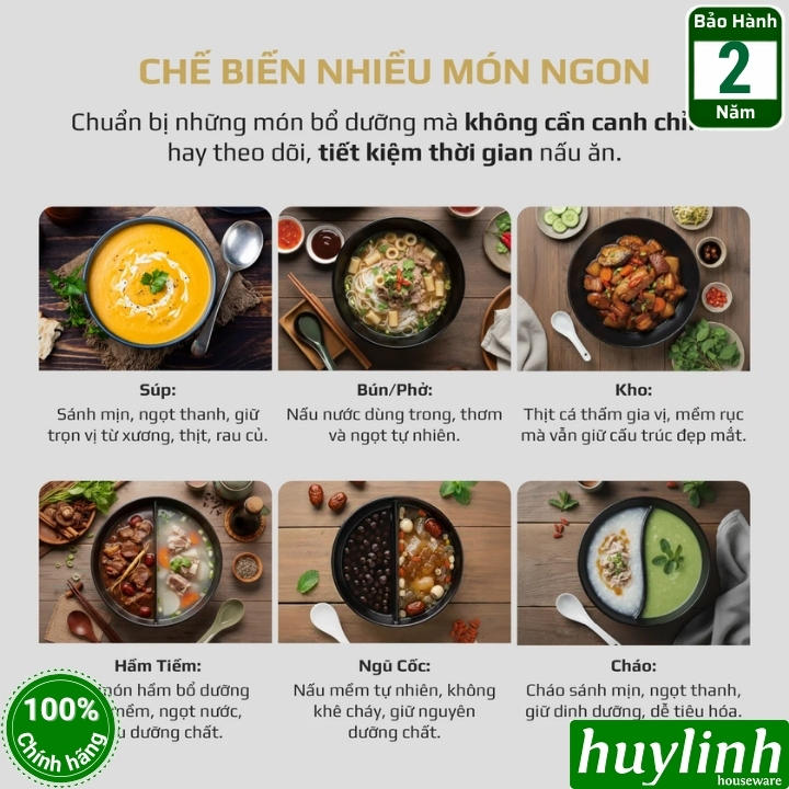 Nồi nấu cháo chậm điện tử Olivo OSC30 - 3 lít - 9 menu 3