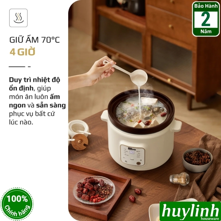 Nồi nấu cháo chậm điện tử Olivo OSC30 - 3 lít - 9 menu 4