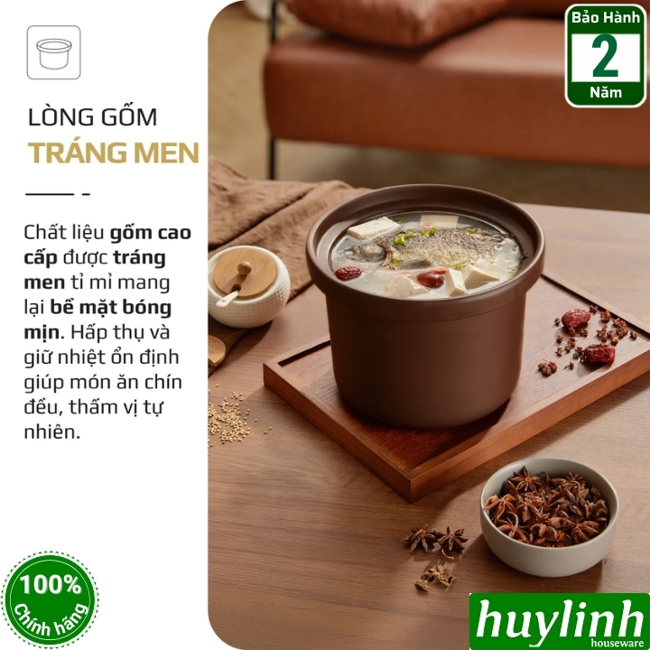 Nồi nấu cháo chậm điện tử Olivo OSC30 - 3 lít - 9 menu 7