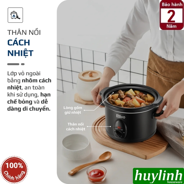 Nồi nấu chậm OLIVO SC25 (2.5L) và OLIVO SC30 (3L) 4