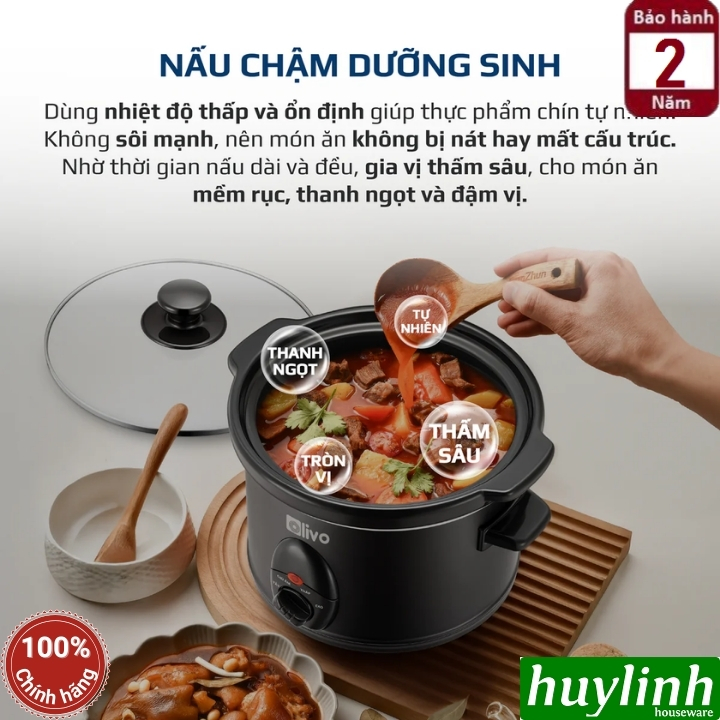 Nồi nấu chậm OLIVO SC25 (2.5L) và OLIVO SC30 (3L) 2