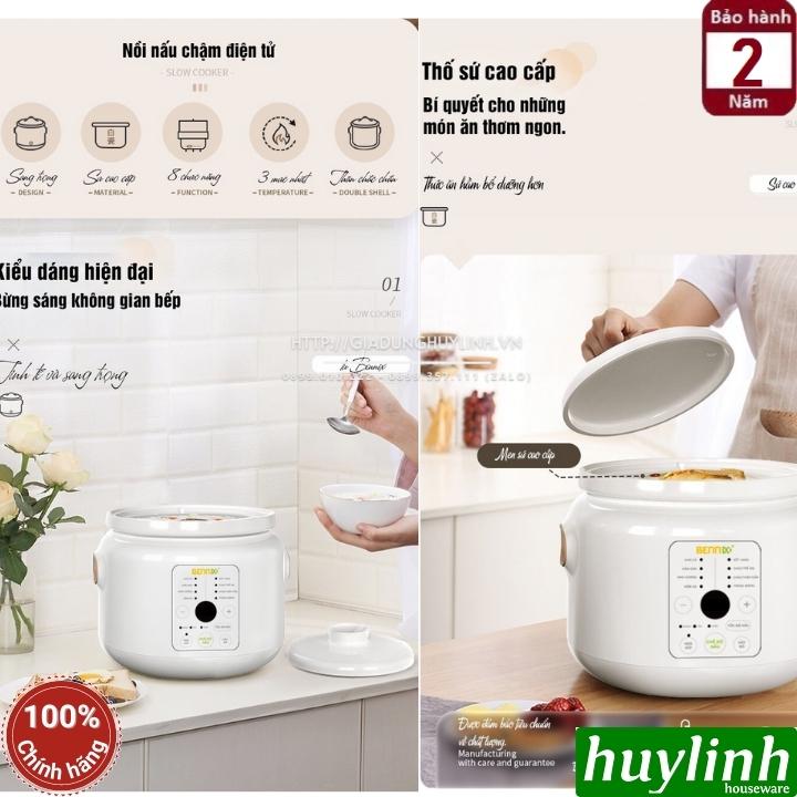 Nồi nấu cháo chậm điện tử Bennix BN-30SLC - 3 lít - 8 chức năng - 3 tốc độ nấu 2