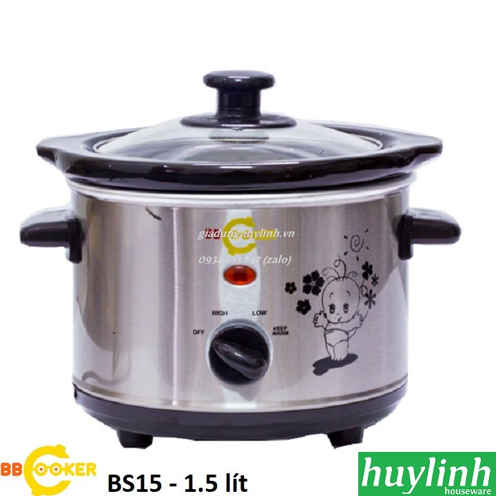 Nồi nấu cháo chậm BBcooker BS15 – 1.5 lít