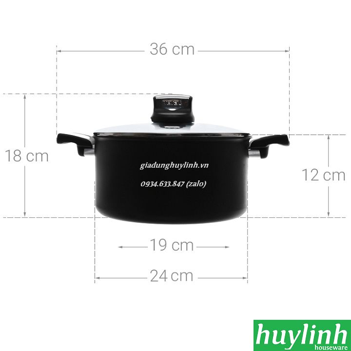 Nồi nhôm đáy từ Tefal Expertise C6204672 - 24 cm 2