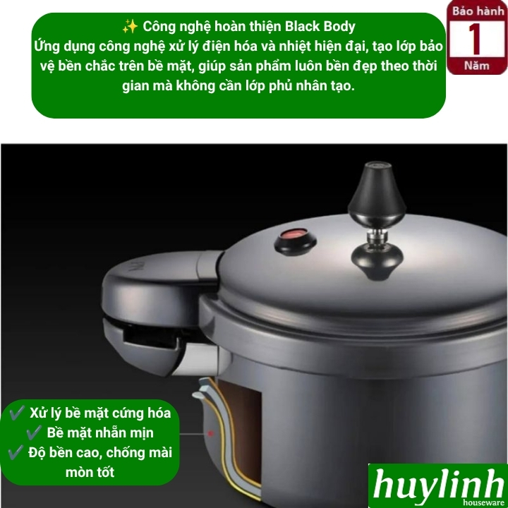 Nồi áp suất nhôm chống dính đáy từ PoongNyun BMPC-IH (4.2 lít và 5.2 lít) 7