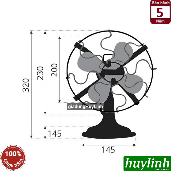 Quạt bàn kiểu cổ mini Kim Thuận Phong BC150 2