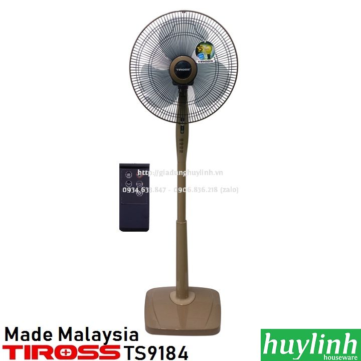 Quạt cây đứng Tiross TS9184 - Malaysia - Có Remote