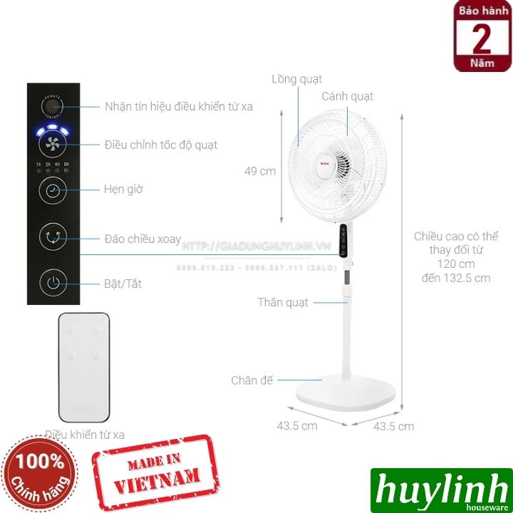 Quạt đứng Turbo Life Tefal VH659690 - 55W - Có Remote - Sản xuất tại Việt Nam 2