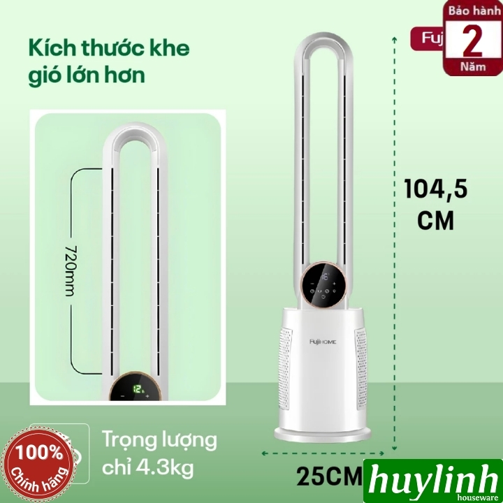 Quạt không cánh - lọc không khí FujiHome BF-03R 8