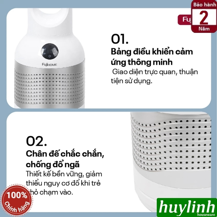 Quạt không cánh Fujihome BF22-HEPA 6