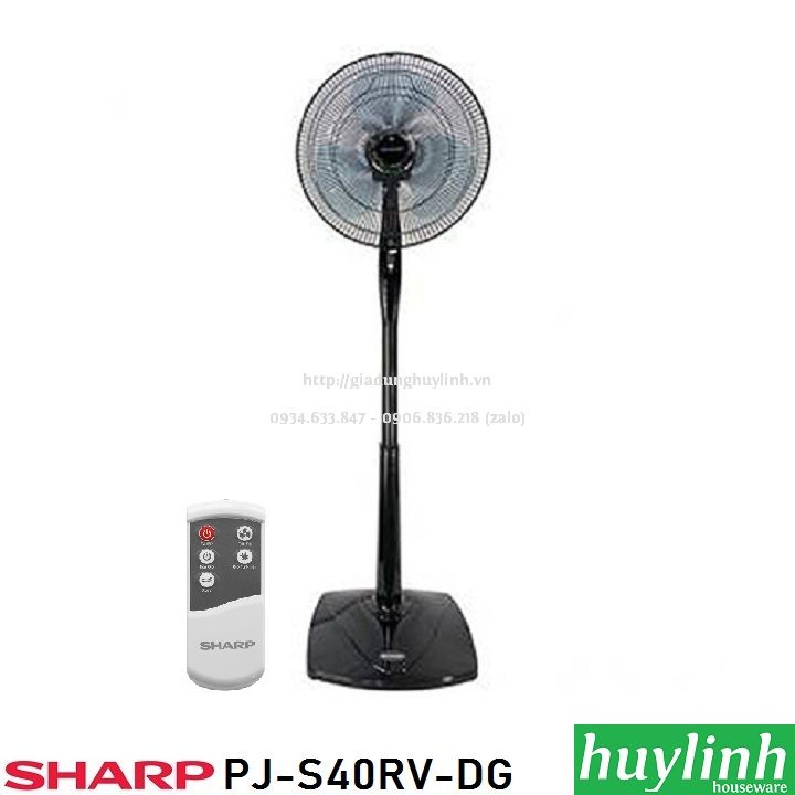 Quạt cây đứng Sharp PJ-S40RV - Có Remote - Made Malaysia 3