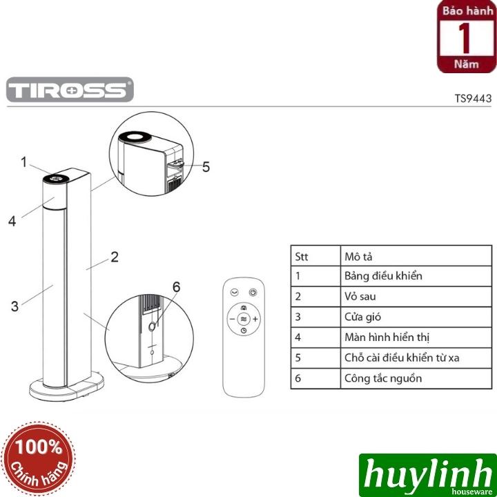 Quạt sưởi PTC Ceramic Tiross TS9443 7