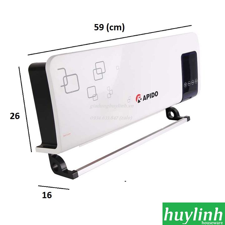 Quạt sưởi gốm Ceramic Rapido RCH2000-D 2