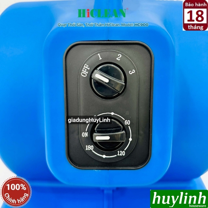 Quạt thổi sàn - thảm Hiclean HC900 - 900W - có chức năng hẹn giờ