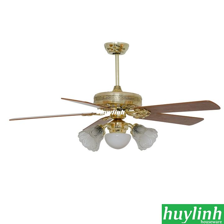 Quạt trần đèn chùm cánh gỗ Kim Thuận Phong NP509 - 5 cánh