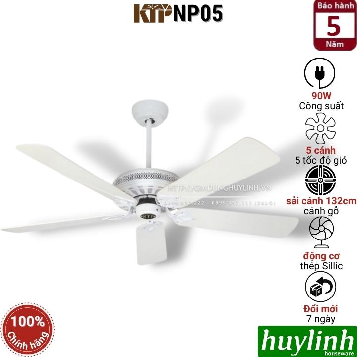 Quạt trần cánh gỗ Kim Thuận Phong KTP NP05