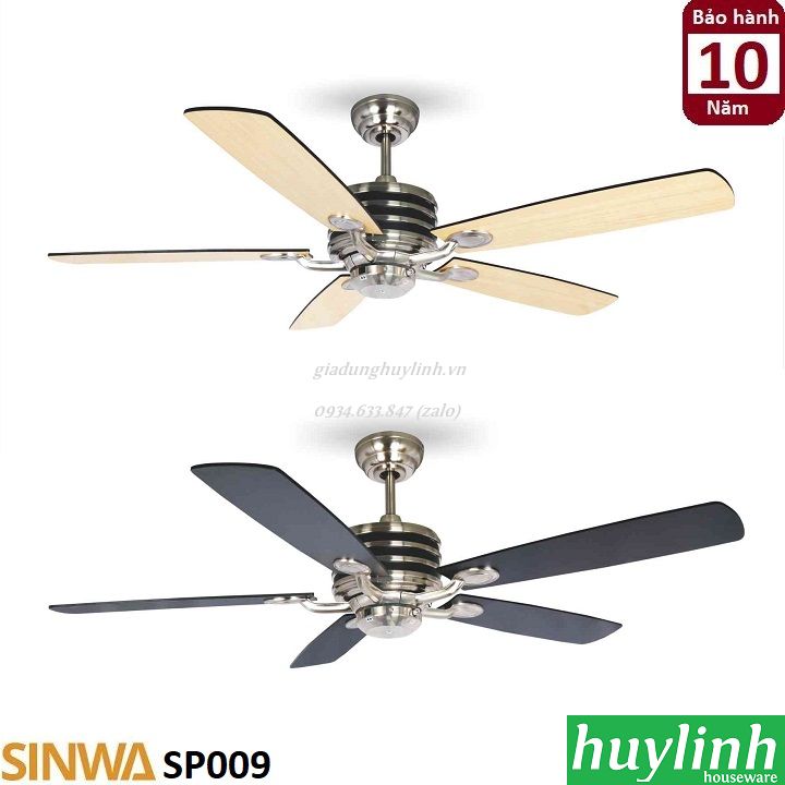 Quạt trần cánh gỗ Sinwa SP009