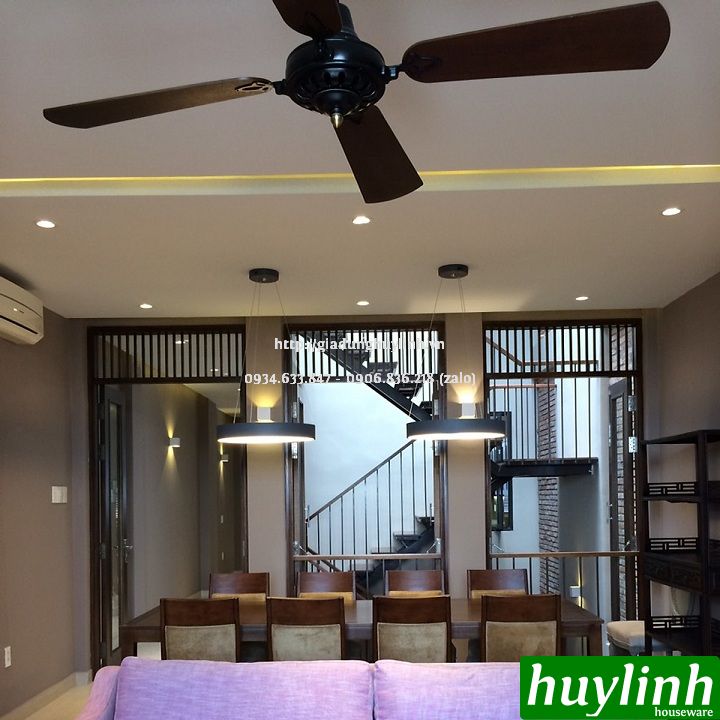 Quạt trần cánh gỗ kiểu cổ Kim Thuận Phong KC168 - Bảo hành 5 năm